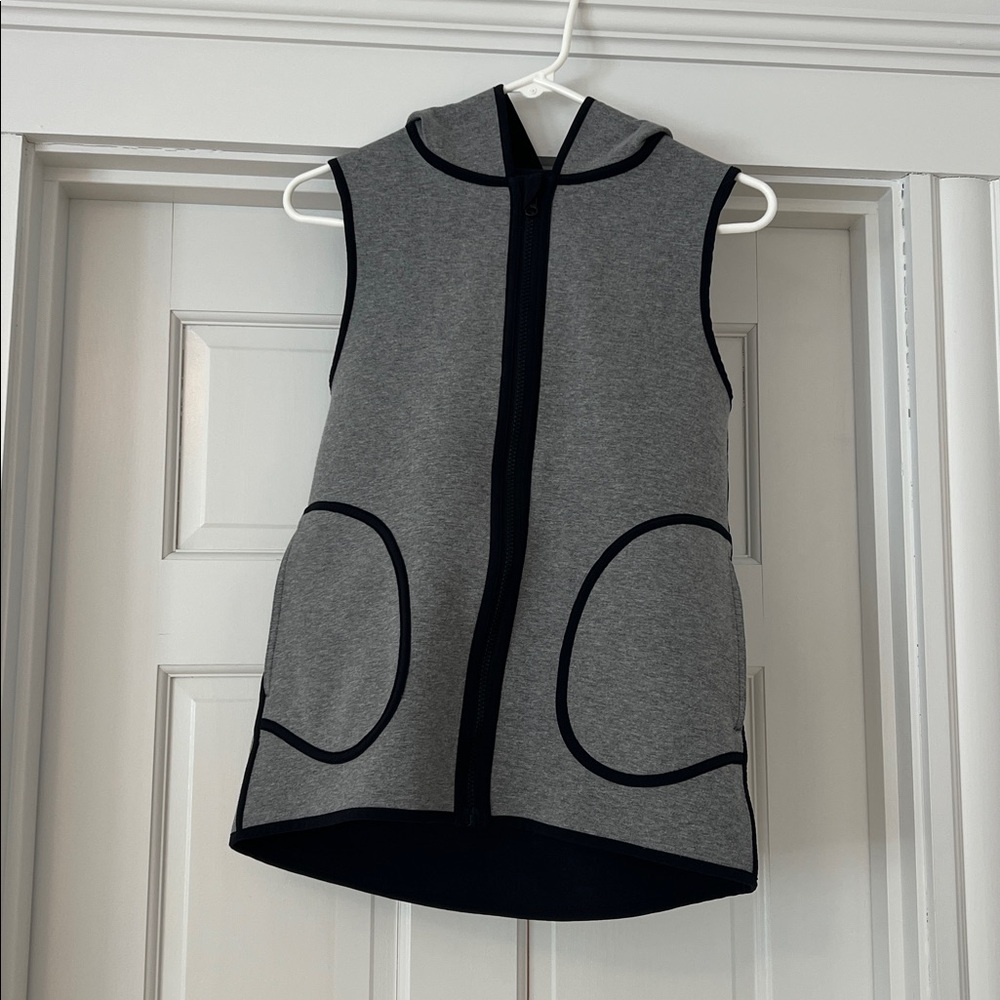 Lululemon Gray and Black Reversible Sleeveless Hoodie Vest